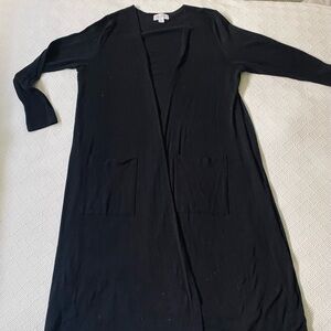 LulaRoe Black Duster Cardigan M